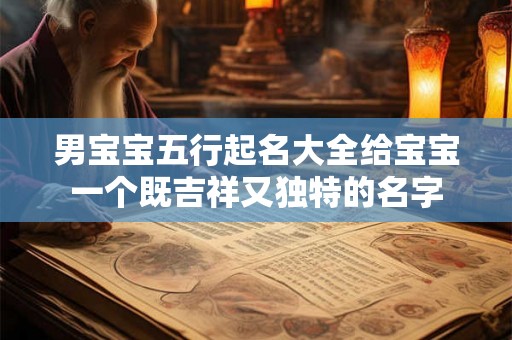 男宝宝五行起名大全给宝宝一个既吉祥又独特的名字