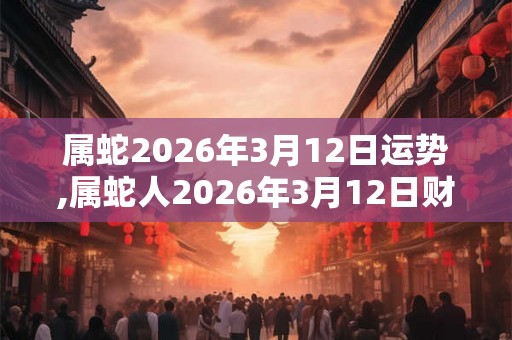 属蛇2026年3月12日运势,属蛇人2026年3月12日财运,生肖蛇2026年3月12日运势 属蛇2026年3月12日运势,属蛇人2026年3月12日财运,生肖蛇2026年3月12日运势