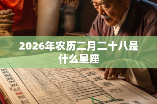 2026年农历二月二十八是什么星座
