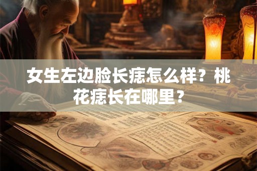 女生左边脸长痣怎么样？桃花痣长在哪里？