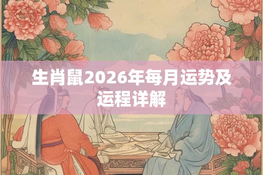 生肖鼠2026年每月运势及运程详解