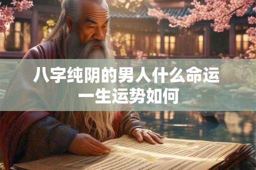 八字纯阴的男人什么命运 一生运势如何