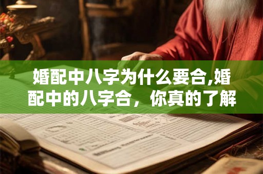 婚配中八字为什么要合,婚配中的八字合，你真的了解吗？