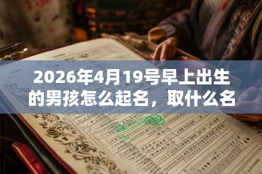 2026年4月19号早上出生的男孩怎么起名，取什么名字吉祥？