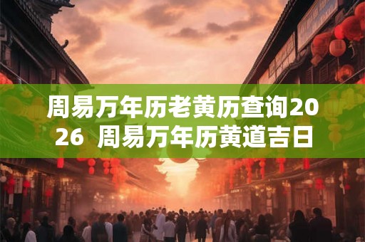 周易万年历老黄历查询2026 周易万年历黄道吉日 周易万年历老黄历查询2026 周易万年历黄道吉日