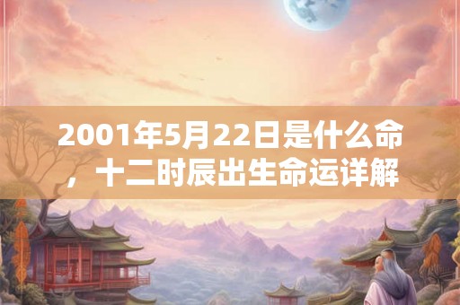 2001年5月22日是什么命，十二时辰出生命运详解