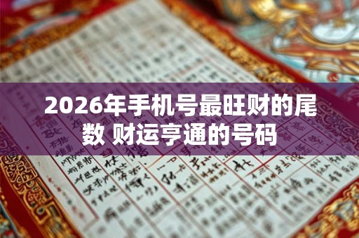 2026年手机号最旺财的尾数 财运亨通的号码