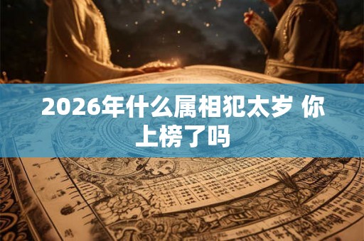2026年什么属相犯太岁 你上榜了吗