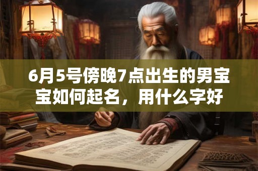 6月5号傍晚7点出生的男宝宝如何起名，用什么字好