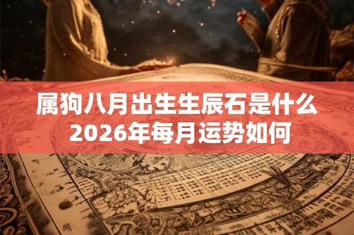 属狗八月出生生辰石是什么 2026年每月运势如何