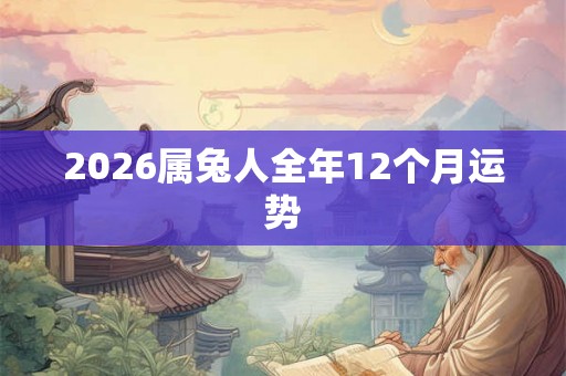 2026属兔人全年12个月运势