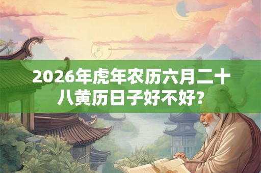 2026年虎年农历六月二十八黄历日子好不好？