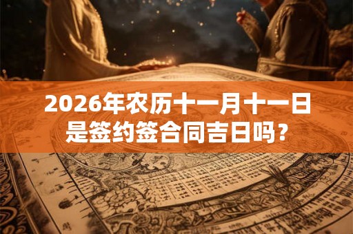 2026年农历十一月十一日是签约签合同吉日吗？