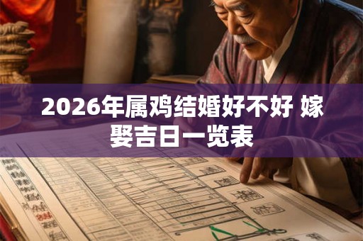 2026年属鸡结婚好不好 嫁娶吉日一览表