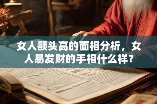 女人额头高的面相分析，女人易发财的手相什么样？