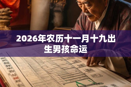 2026年农历十一月十九出生男孩命运