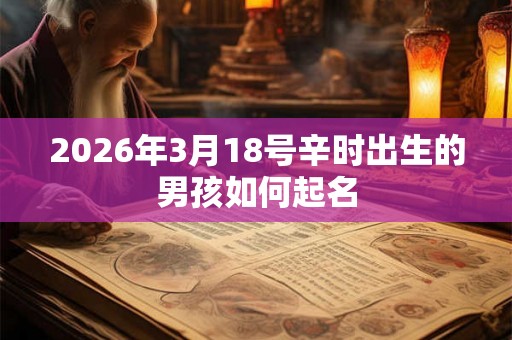 2026年3月18号辛时出生的男孩如何起名