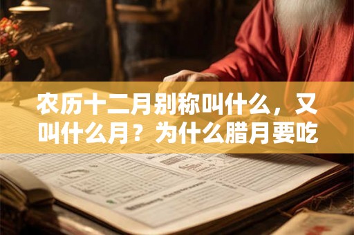 农历十二月别称叫什么，又叫什么月？为什么腊月要吃腊八粥？