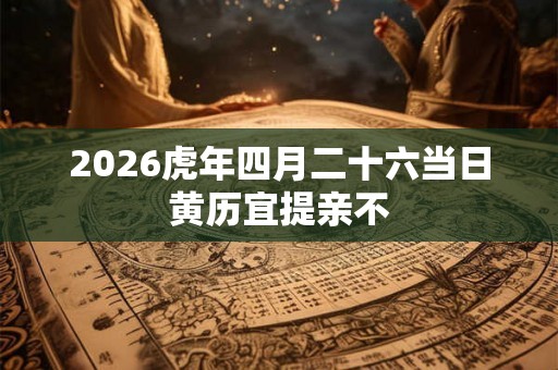 2026虎年四月二十六当日黄历宜提亲不