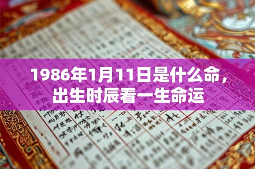 1986年1月11日是什么命，出生时辰看一生命运