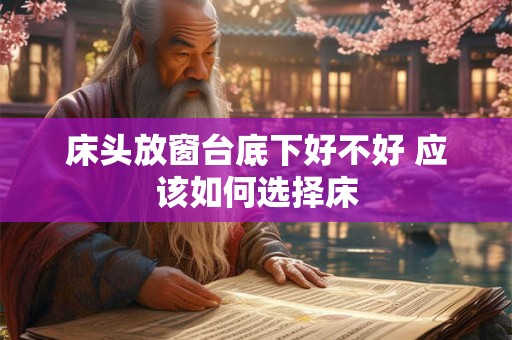 床头放窗台底下好不好 应该如何选择床
