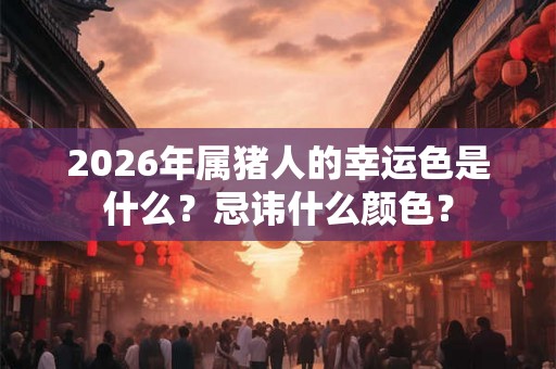 2026年属猪人的幸运色是什么?忌讳什么颜色? 2026年属猪人的幸运色是什么?忌讳什么颜色?