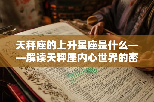 天秤座的上升星座是什么——解读天秤座内心世界的密码