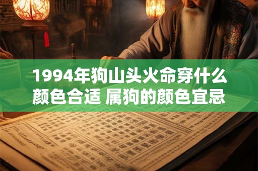 1994年狗山头火命穿什么颜色合适 属狗的颜色宜忌