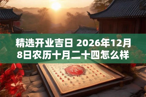 精选开业吉日 2026年12月8日农历十月二十四怎么样