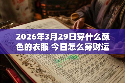 2026年3月29日穿什么颜色的衣服 今日怎么穿财运旺盛