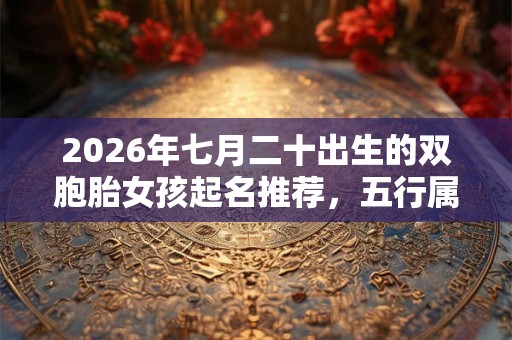 2026年七月二十出生的双胞胎女孩起名推荐，五行属什么