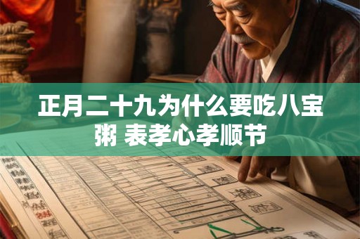 正月二十九为什么要吃八宝粥 表孝心孝顺节 正月二十九为什么要吃八宝粥 表孝心孝顺节
