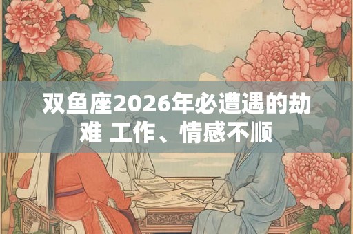 双鱼座2026年必遭遇的劫难 工作、情感不顺 双鱼座2026年必遭遇的劫难 工作、情感不顺