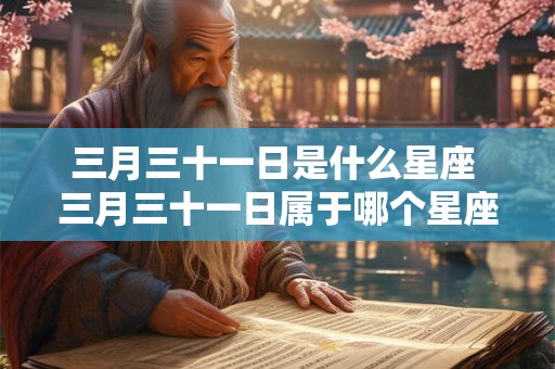 三月三十一日是什么星座 三月三十一日属于哪个星座