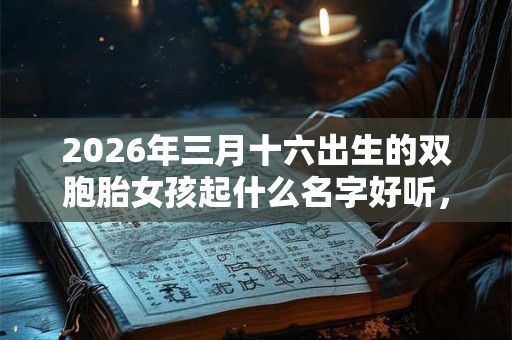 2026年三月十六出生的双胞胎女孩起什么名字好听，五行属什么