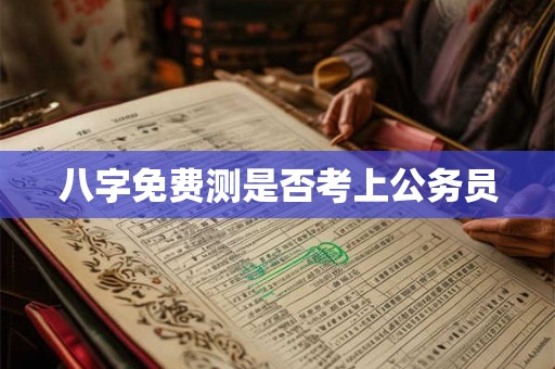 八字免费测是否考上公务员