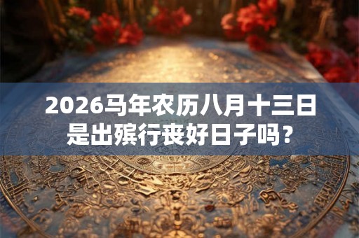 2026马年农历八月十三日是出殡行丧好日子吗？