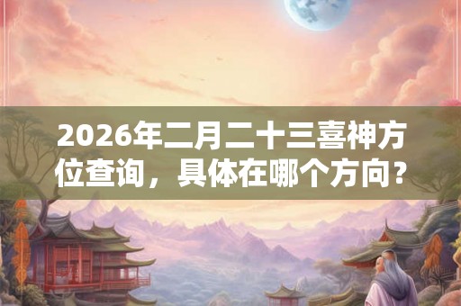 2026年二月二十三喜神方位查询，具体在哪个方向？