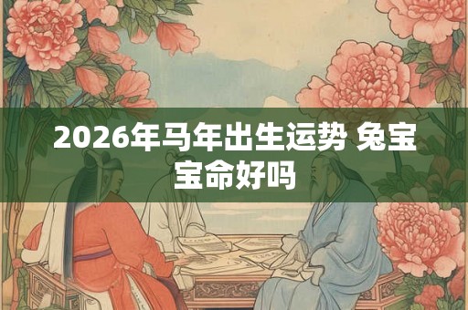 2026年马年出生运势 兔宝宝命好吗