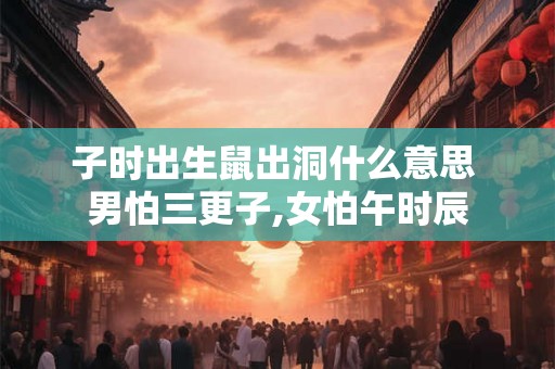 子时出生鼠出洞什么意思 男怕三更子,女怕午时辰