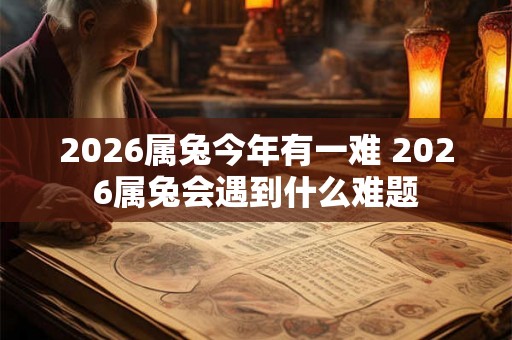 2026属兔今年有一难 2026属兔会遇到什么难题