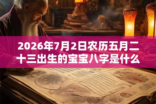 2026年7月2日农历五月二十三出生的宝宝八字是什么 2026年7月2日农历五月二十三出生的宝宝八字是什么