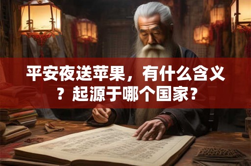 平安夜送苹果,有什么含义?起源于哪个国家? 平安夜送苹果,有什么含义?起源于哪个国家?