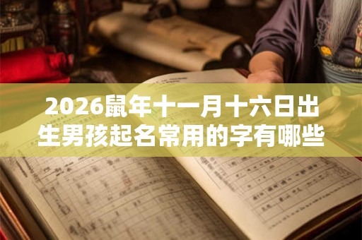2026鼠年十一月十六日出生男孩起名常用的字有哪些