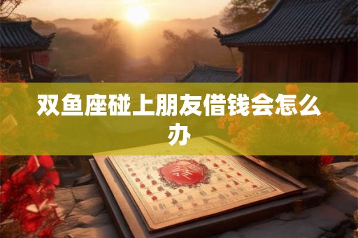 双鱼座碰上朋友借钱会怎么办