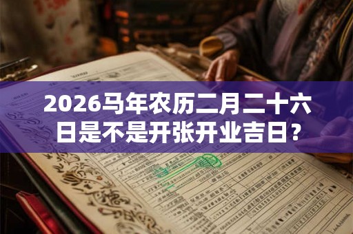 2026马年农历二月二十六日是不是开张开业吉日？