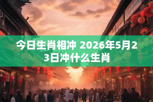 今日生肖相冲 2026年5月23日冲什么生肖
