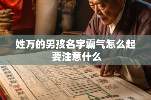 姓万的男孩名字霸气怎么起 要注意什么