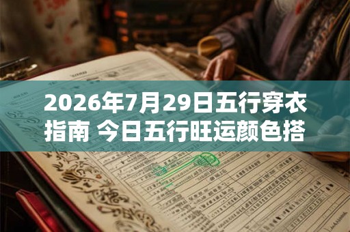 2026年7月29日五行穿衣指南 今日五行旺运颜色搭配