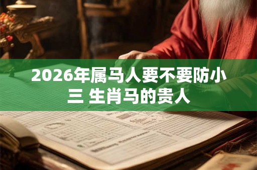 2026年属马人要不要防小三 生肖马的贵人
